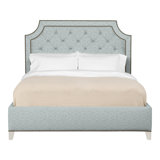 Audrey/Asher Queen Tufted Upholstered Low Profile Panel Bed