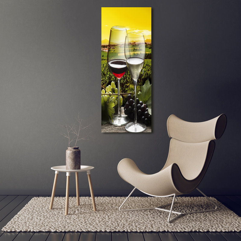 Wine And Grapes - Wrapped Canvas Print