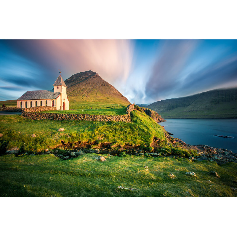Church Bordoy - Wrapped Canvas Print, 30cm H x 46cm W x 3.8cm D