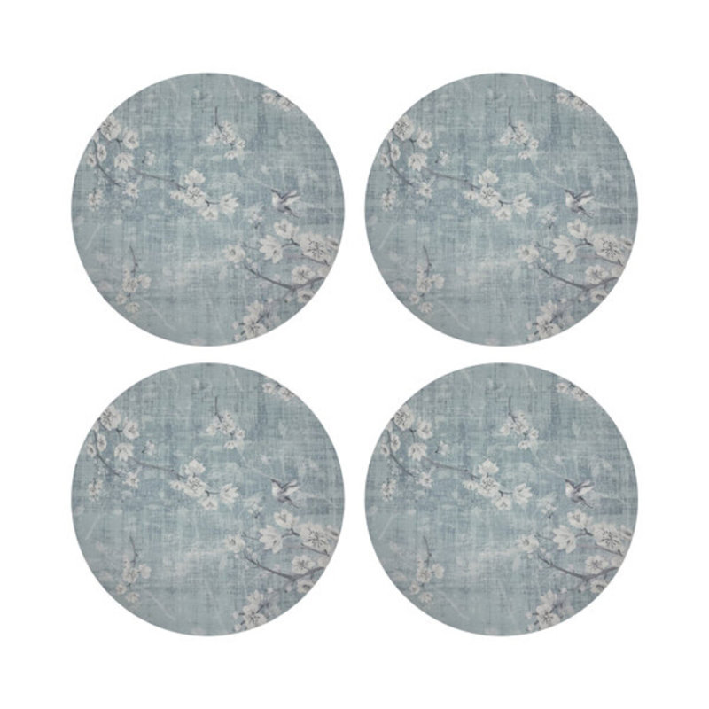 Blossom Fantasia Pebble 16" Vinyl Placemat, Sky