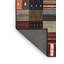 Tapis contemporaine vert/brun/rouge-263576003