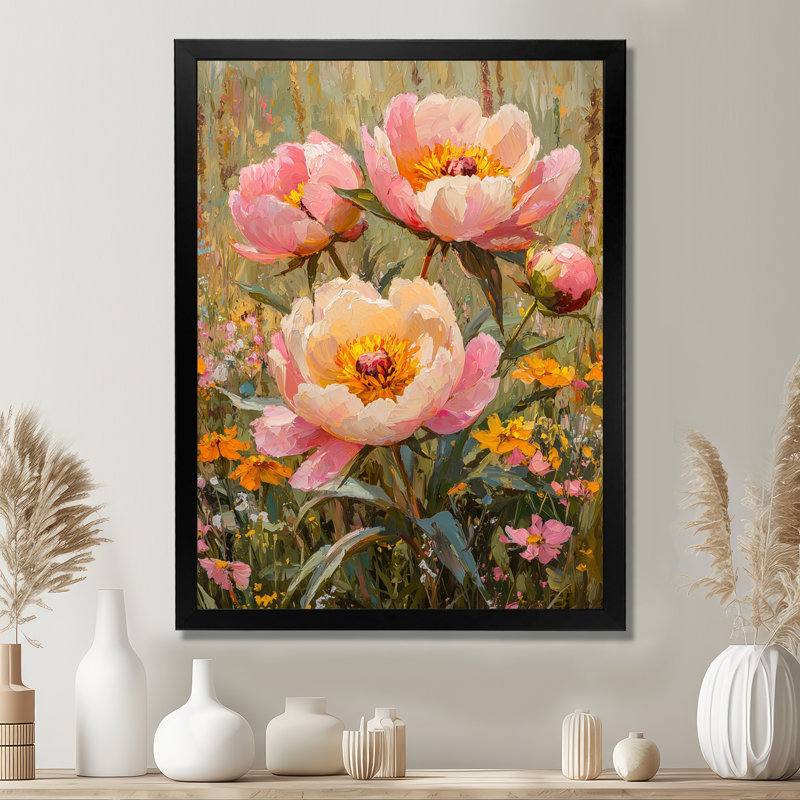 Harkness - impressions sur toile florales, Noir, H 20 po x l 12 po, Reproduction encadrée d'une seule photo