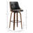 HOMCOM Bar Height Bar Stools, PU Leather Swivel Barstools with Footrest and Tufted Back, Set of 2, Black