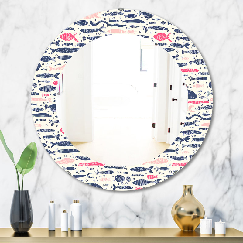Miroir décoratif Costal Creatures 9, H 31,5 po x l po