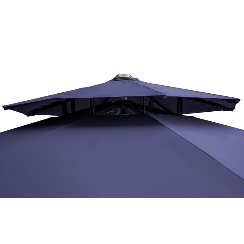 Parasol en porte-à-faux 11,45 pi Cowhill, Bleu marine
