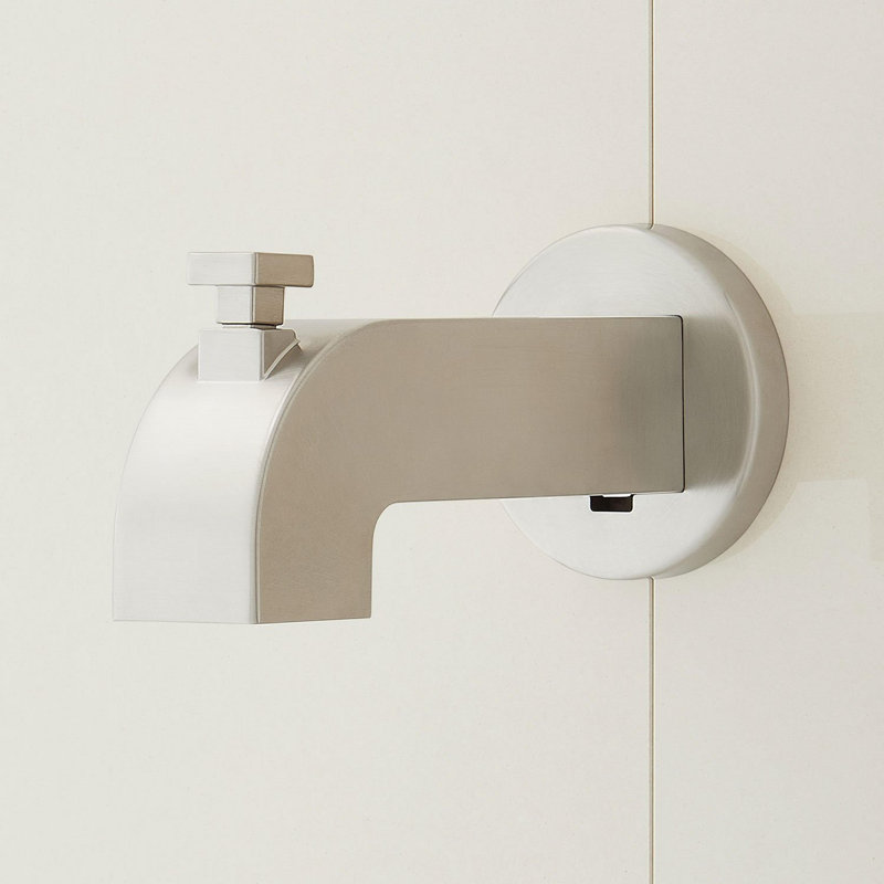 Drea 5-5/8" Integrated Diverter Tub Spout, Brushed Nickel