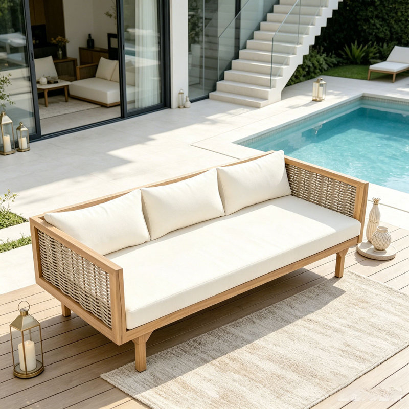 Canapé de patio, Beige