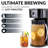 HomeCraft HCIT3BS 3-Quart Black Stainless Steel Café' Ice Iced Coffee and Tea Brewing System