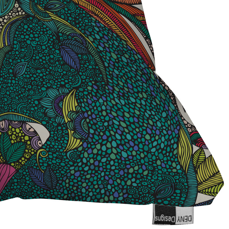 Alexis and the Flowers Floral Throw Pillow, 16" x 16"