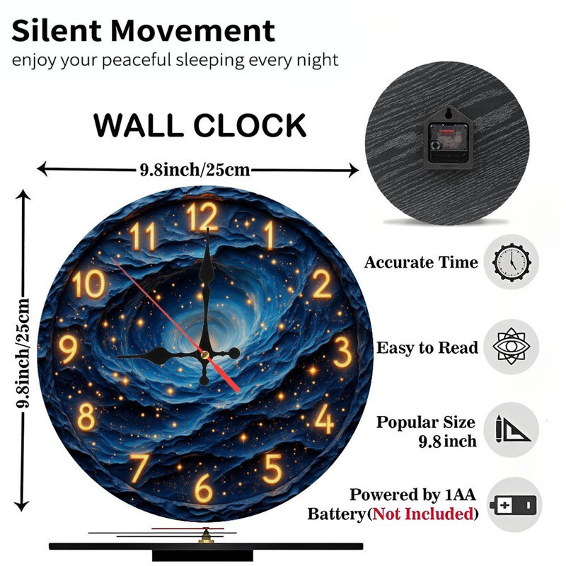 Cosmic Galaxy, horloge nébuleuse de l'espace