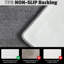 Ensemble de 2 tapis de salle de bain en microfibre gris (17 x 24 et 20 x 32) - Tapis de bain épais et antidérapants, lavables à la machine pour le plancher de la salle de bain, la baignoire et la douche