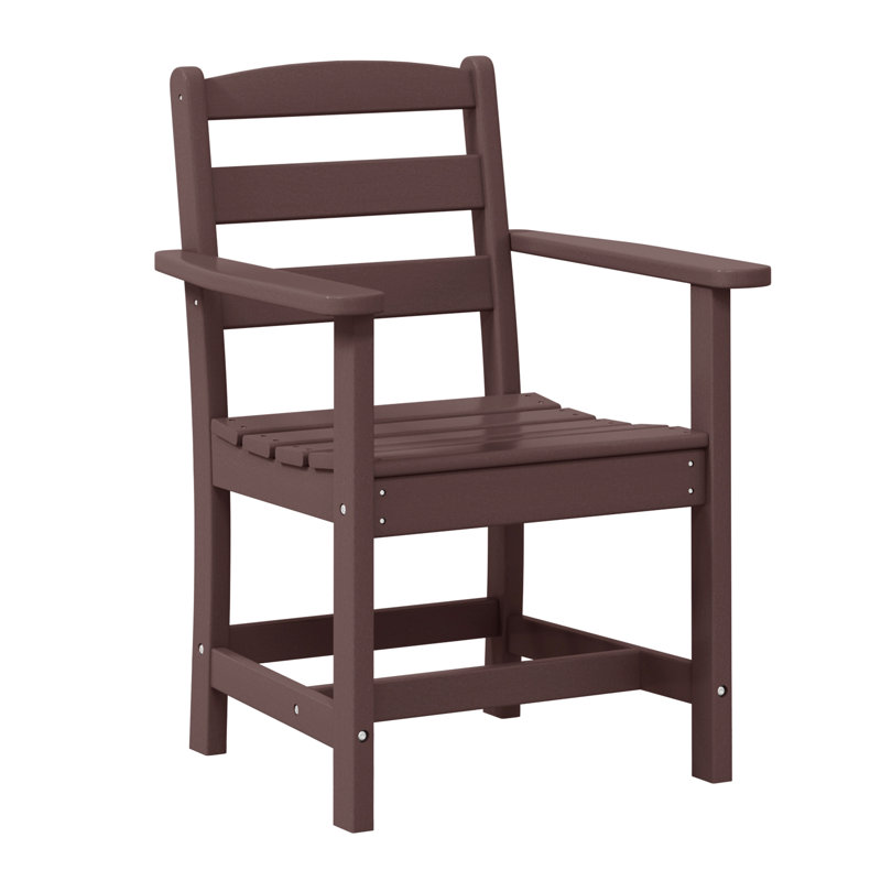 Patio Dining Arm Chair, Dark Brown
