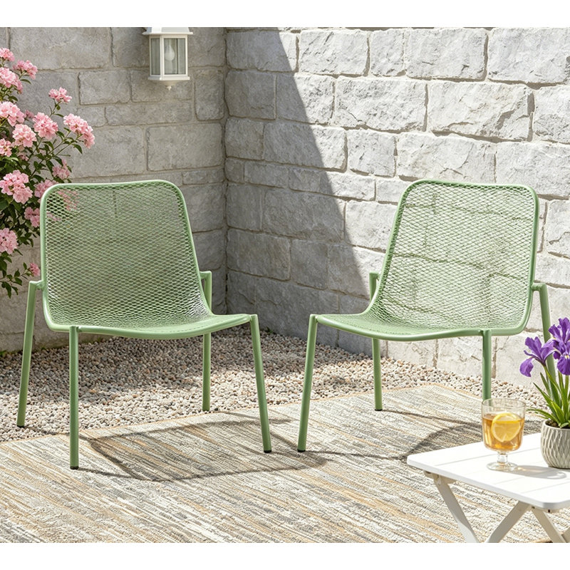 Chaise d'extérieur en fer, Vert