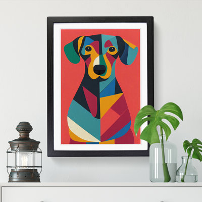Andreaz Dachshund Patchwork - Picture Frame Print