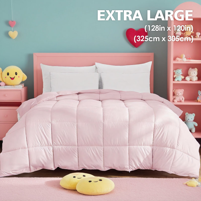 Très grande couette rose à l'intérieur, confortable, douce et douce pour la peau, lavable à la machine, convient à la chambre à coucher, polyvalence toutes saisons, cadeau de Noël.