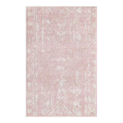 Tapis rose / blanc Gustafson