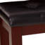 Banc 1 pièce de style moderne avec assise en similicuir capitonnée et capitonnée