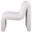 Fauteuil d'appoint incurvé recouvert de tissu ivoire-1512096339