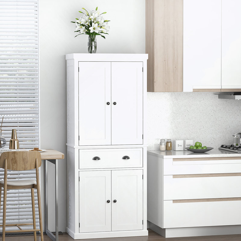 Garde-manger avec tablettes, portes et tiroirs réglables