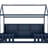 Navy Blue Twin House Bed With Storage And Led Elegant ' Spacious --502620528
