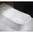 59" x 30" Freestanding Soaking Acrylic Reversible Drain Bathtub & Faucet Combo,Drilling Needed-100864731