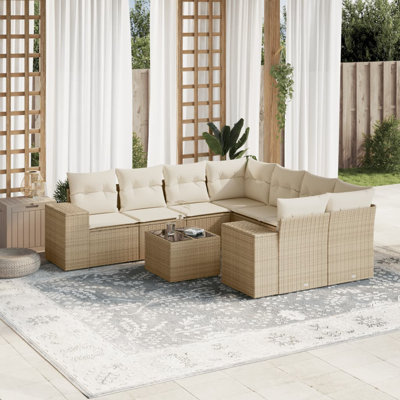 Ensemble de canapé de jardin Vidaxl beige