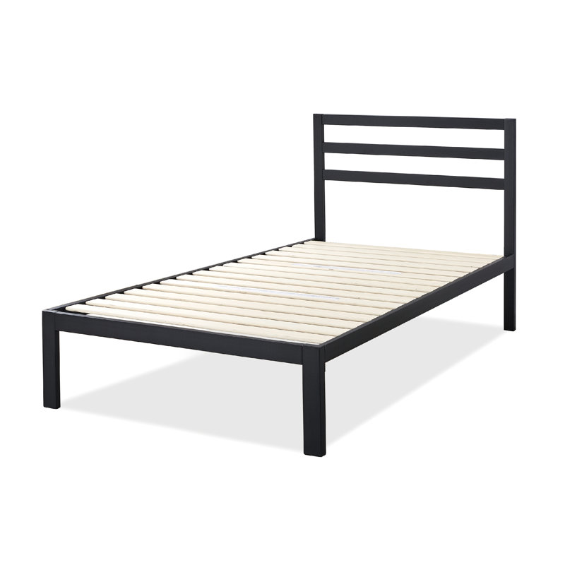 Christiano Metal Bed Frame with Headboard, Single (3')