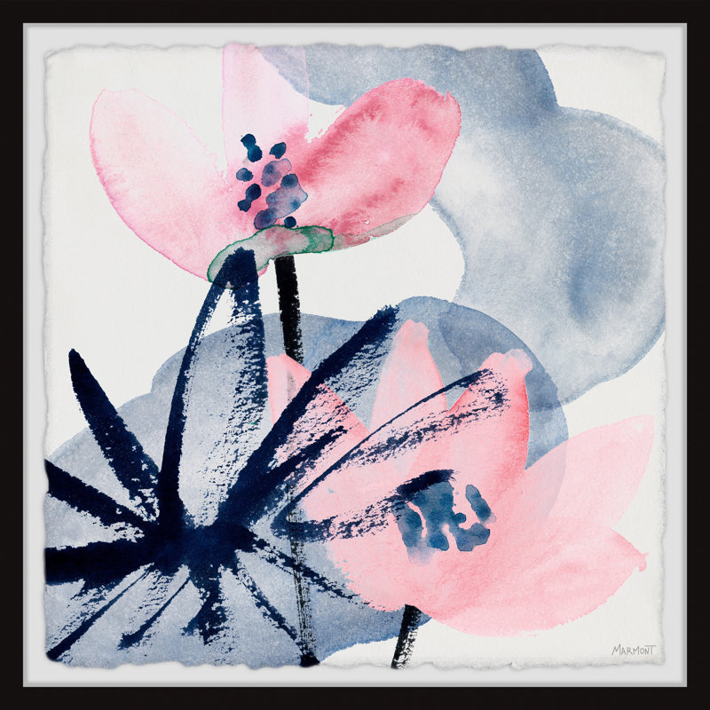 Pink Water Lilies I by Marmont Hill - Single Picture Frame Painting, 51cm H x 51cm W x 3.81cm D