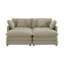 Canapé modulaire rembourré en L 75,6 po avec poches de rangement latérales pour le salon-1930011505