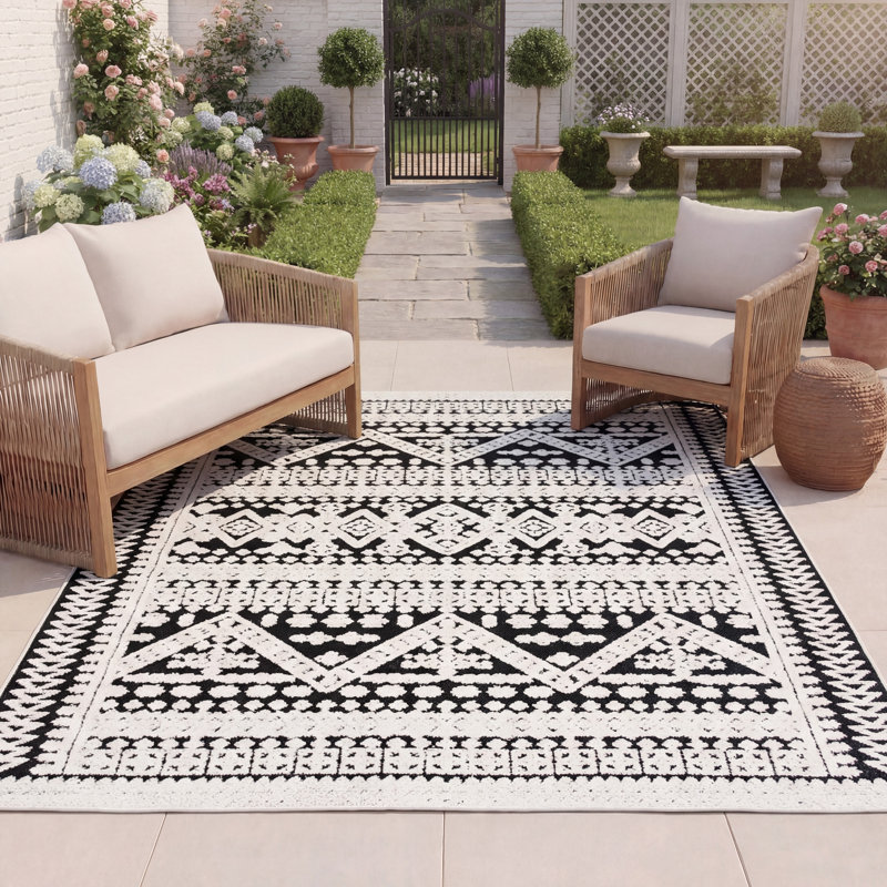 Tapis géométrique Doe Performance, Rectangle 8 pi x 10 pi