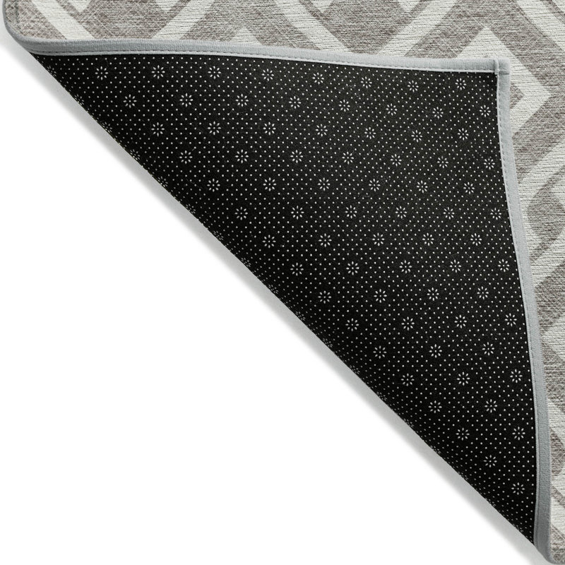 Tapis intérieur / extérieur lavable 8 pi x 10 pi taupe et ivoire