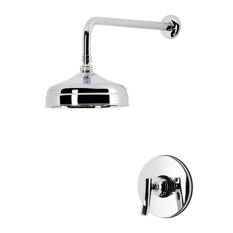 Robinet de douche à pression équilibrée à poignée unique Kingston Brass Hallerbos, Chrome poli