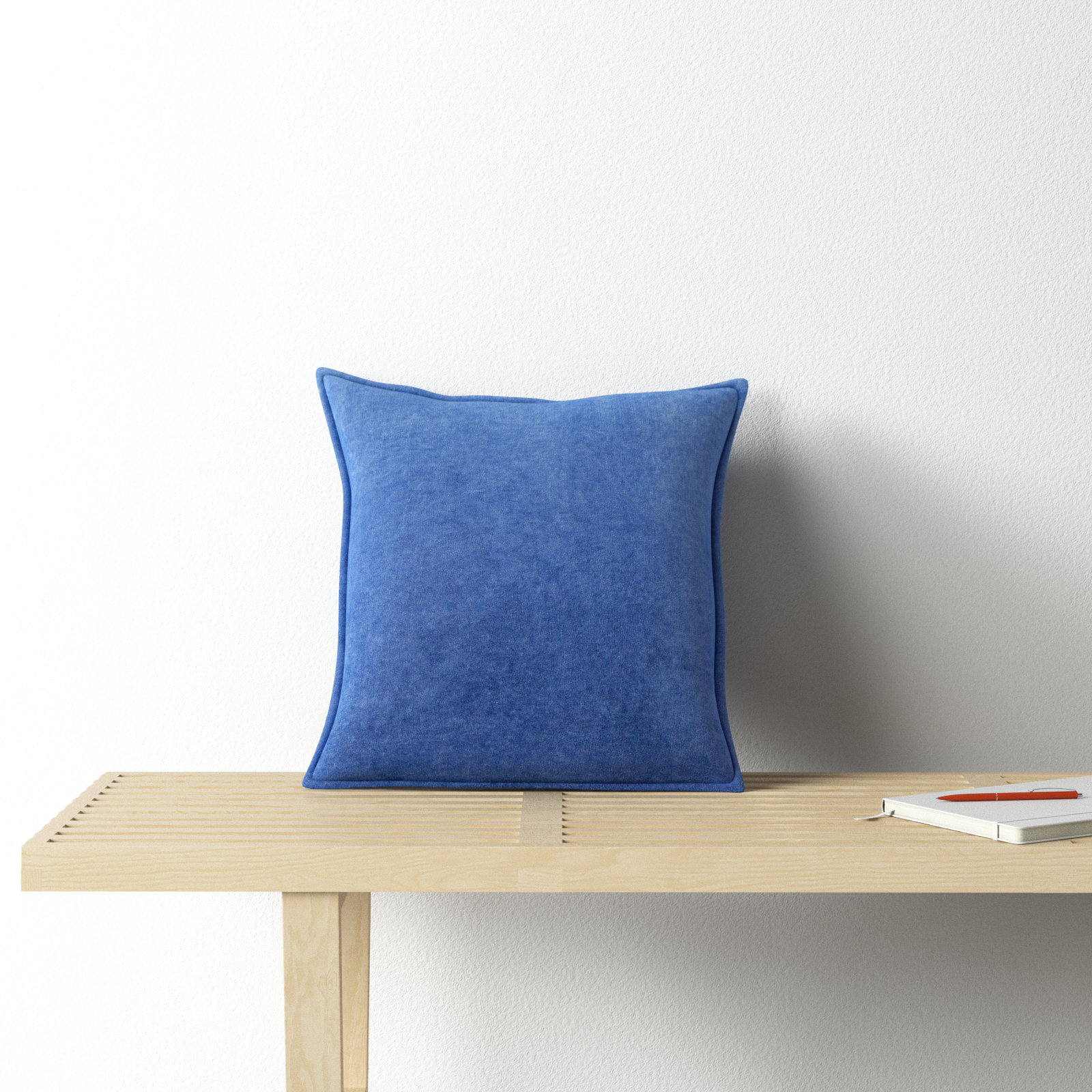 Edgar Throw Pillow, Dark Blue, Pillow Cover Only - No Insert, 18"H x 18"W