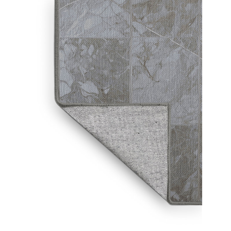 Machine Washable Gray Area Rug, Rectangle 8' x 10'