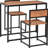 2 Dining Table In Industrial Style - Top With Steel Legs Comfortable Chairs Ideal For Small Spaces Easy To Assemble And Clean Two Compact Leg Seating Areas Stains Handle
