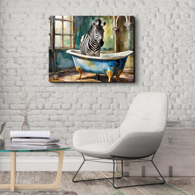 «Zebra Bathaign» sur toile