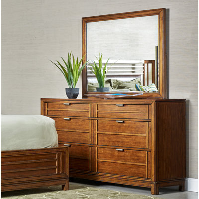 Commode double 6 tiroirs avec miroir Leonid