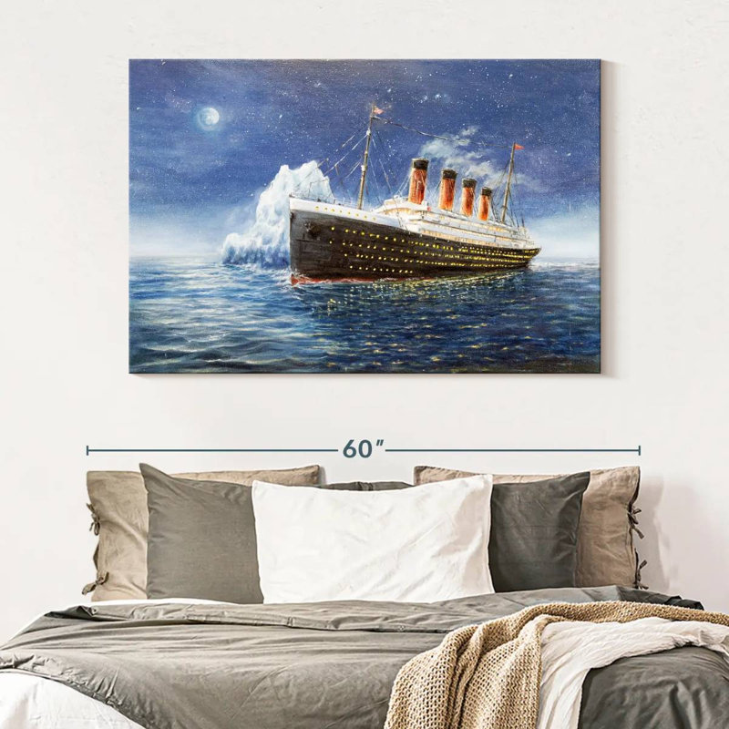 Aletra Titanic Sailing At Night, 34" H x 51" W