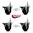 3.5 Inch_Phenolic ½ Inch Threaded Stem Caster Set with Brake