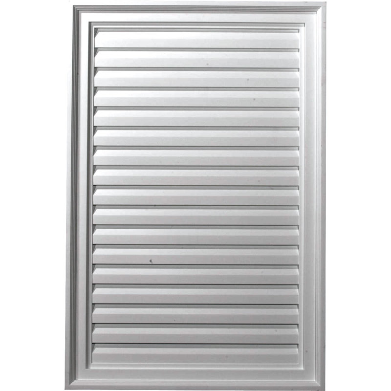 Grille d'aération Urethane Gable, L 12 po x H 13 po, Non fonctionnel