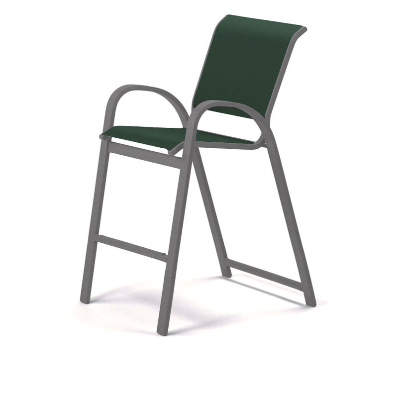 Tabouret de bar Holna, Vert forêt 22D Sunbrella® vert, Kona texturé