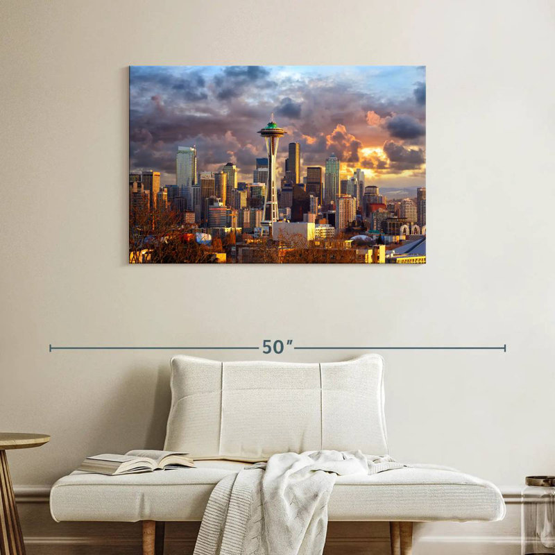 Skyline de Sirci Seattle, H 26 po x l 39 po