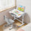 Ensemble de bureau et de chaise pour enfant réglable avec lampe à DEL, bureau inclinable et tapis de peinture en silicone, table d'étude ergonomique pour enfants de 3 à 12 ans
