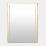Lovely Rectangle Stainless Steel Beveled Mirror