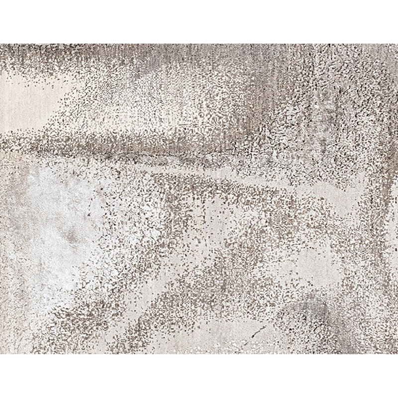 Hand Knotted Abstract Area Rug in Sand/Beige/Gray, Rectangle 9' x 12'