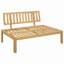Unité centrale de canapé vidaXL Acacia clair et bois d'acacia blanc crème