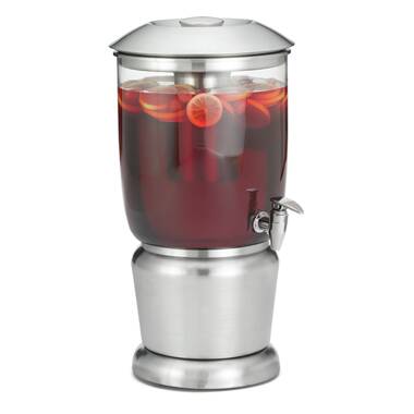 Wildon Home 7.5 qt Stainless Steel Single Juice Drink Dispenser Gold Accents Rosdorf Park Color: Gold