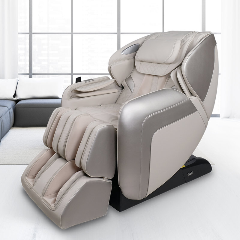 Fauteuil de massage OS-Atai, Similicuir taupe, Taupe