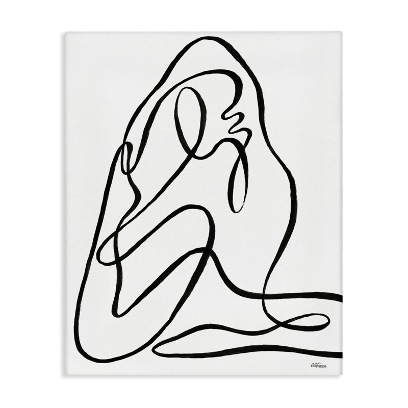 Art mural sur toile flottant "Doodle" par Cat Thurman Designs, H 40 po x l 30 po x P 1,5 po