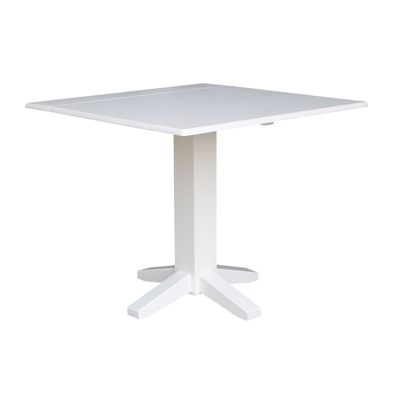 Table de salle à manger Lesha, Blanc / blanc